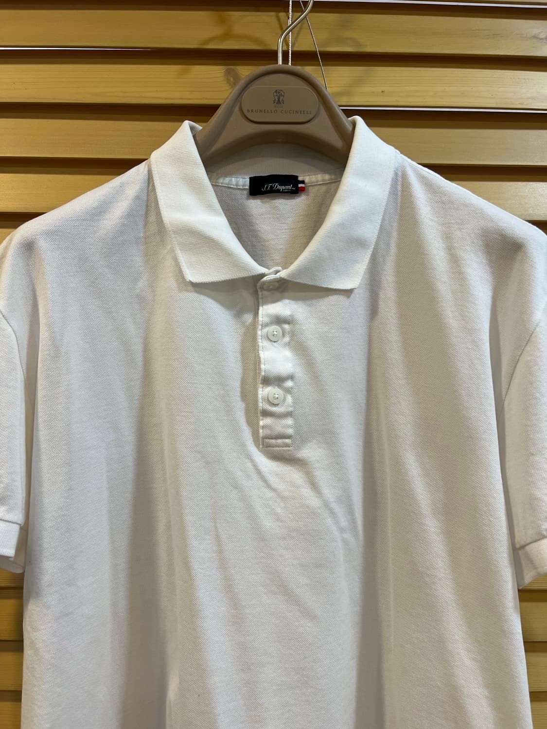 에스티듀퐁 ST듀퐁 남성 아이보리 PK카라티셔츠 반팔티셔츠 상품이미지1