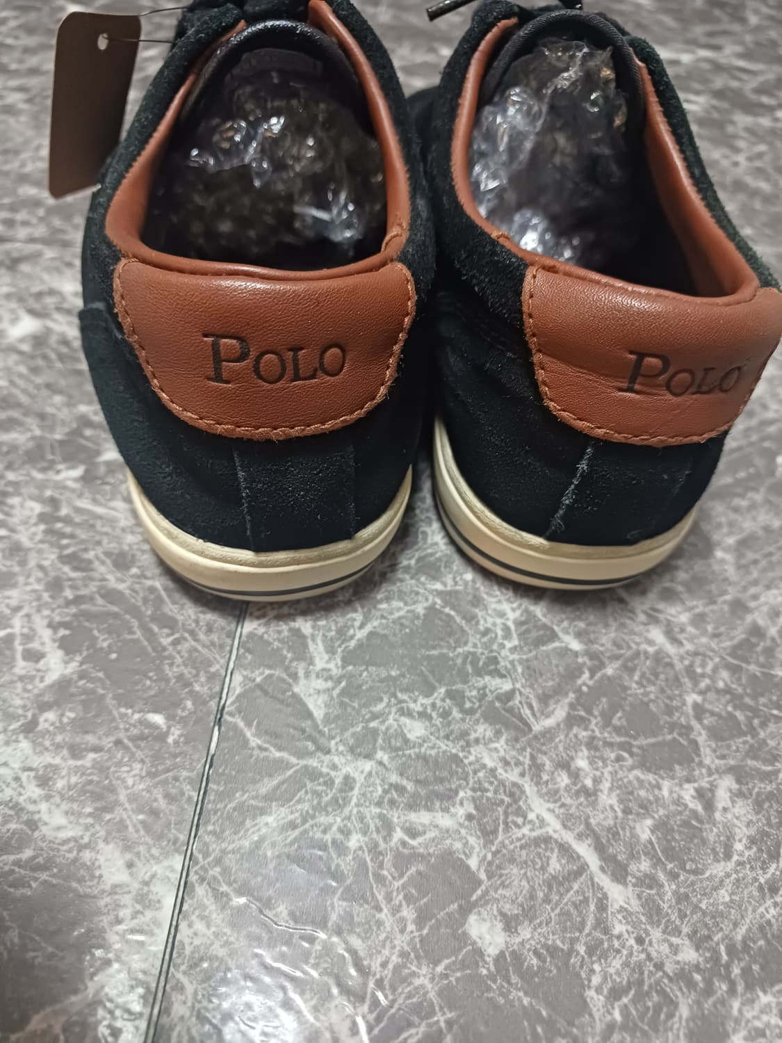 폴로 랄프로렌 블랙 스웨이드 스니커즈 상품이미지5