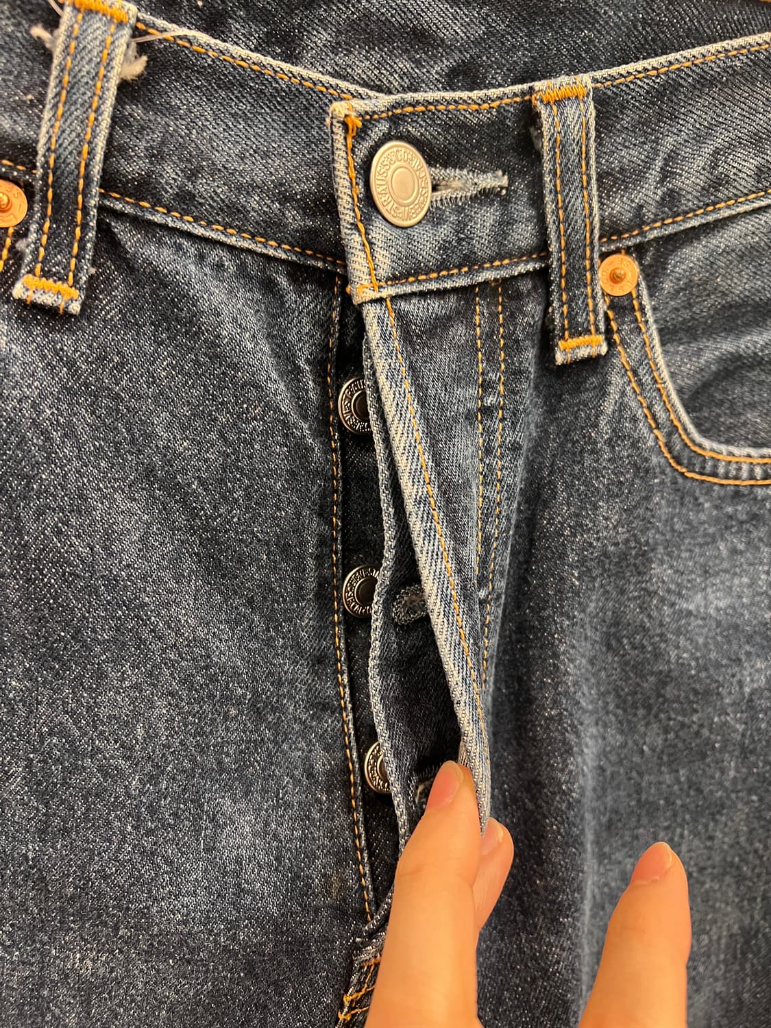 00s Levis 리바이스 501 데님 팬츠 (26-27inch) 상품이미지3
