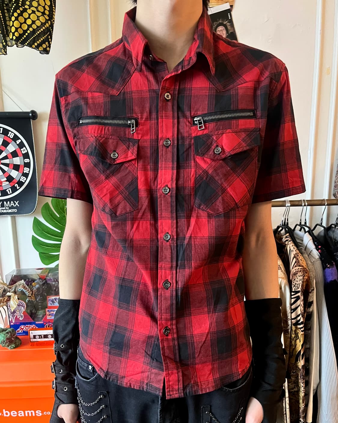 90-00s Ivanhoe 1/2 Buffalo Check Shirt 상품이미지2