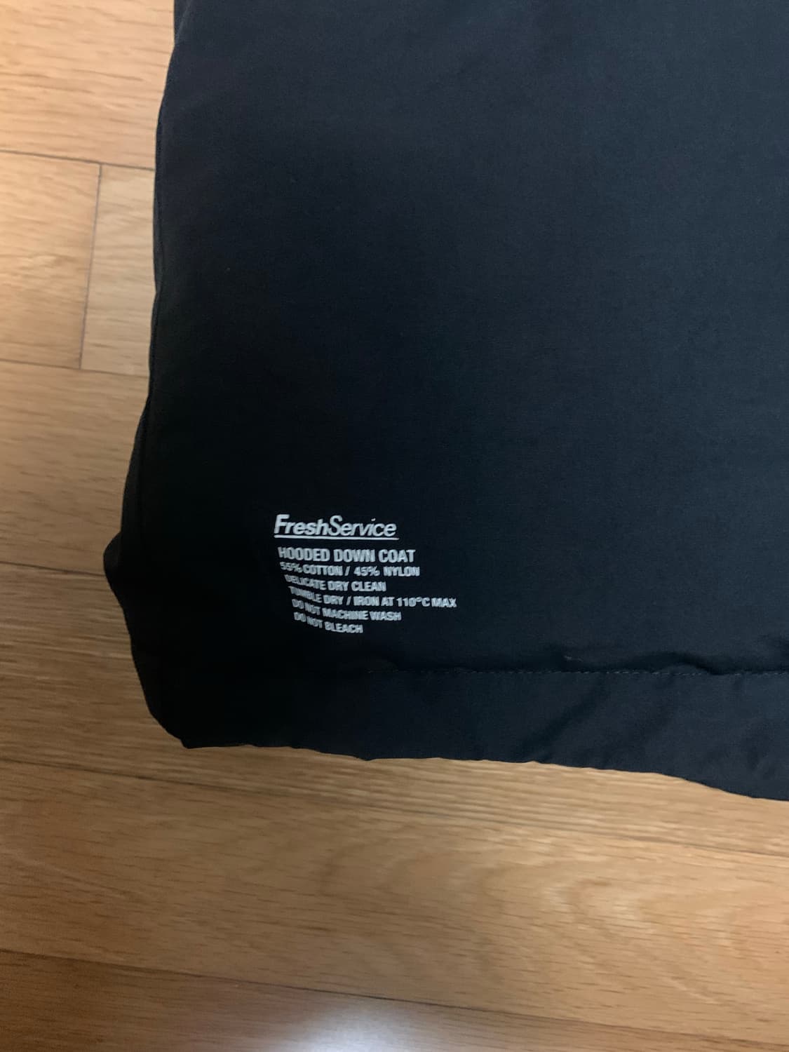 FreshService LONG HOODED DOWN COAT black 상품이미지2