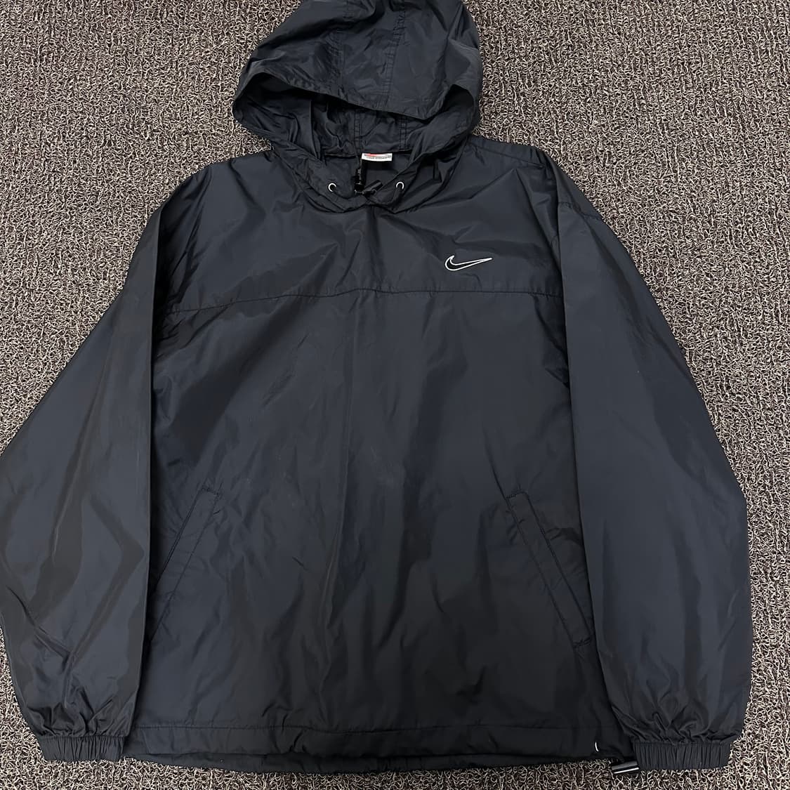 NIKE 나이키 나일론 바람막이 아노락 긴팔 블랙 100(L) 상품이미지1