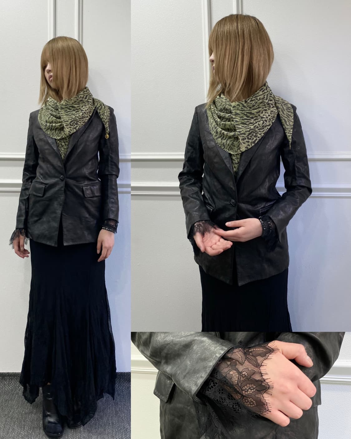 Jessi New York]Lace Detail Slim Fit Shee 상품이미지1
