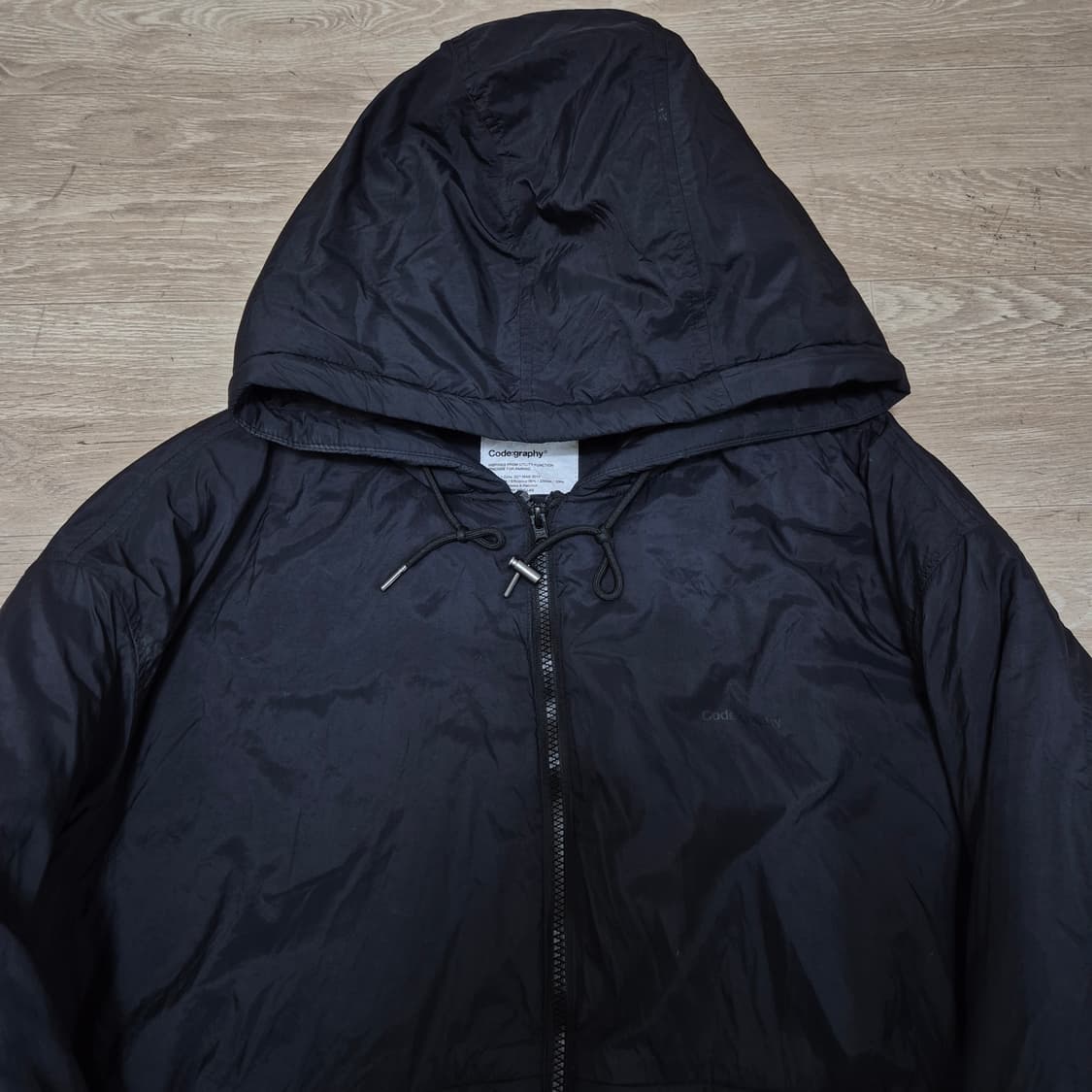 코드그라피 오버핏 후드 패딩 점퍼 L(100) 상품이미지2