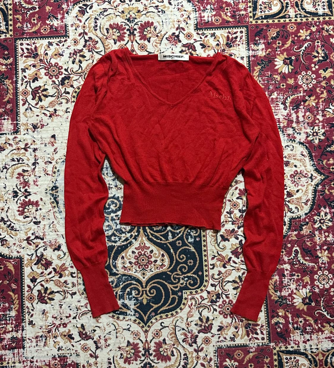 미스치프 크롭 니트 상품이미지1