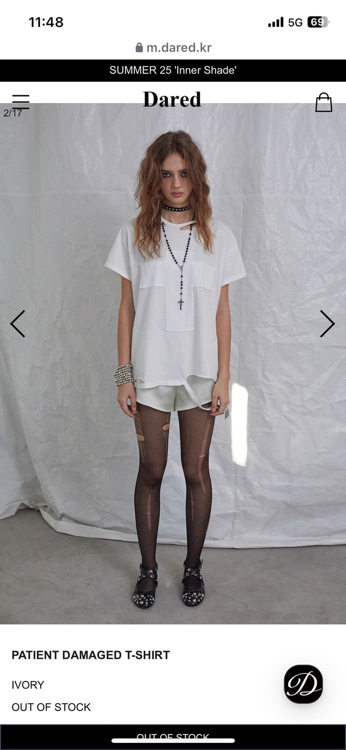 데어드 PATIENT DAMAGED T-SHIRT 티셔츠 상품이미지2