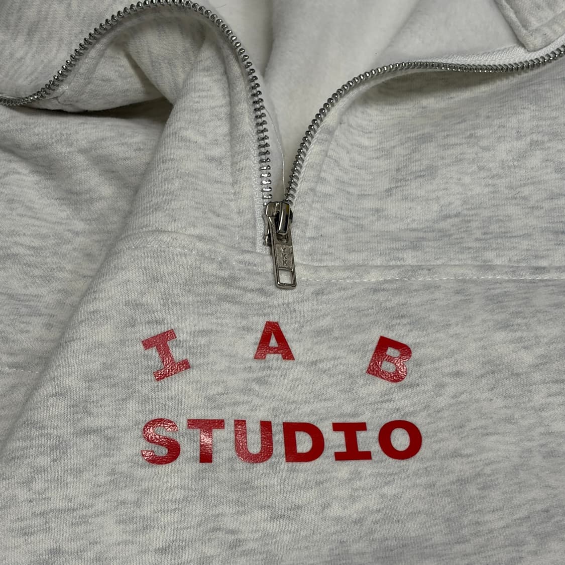 M) IAB Studio 멜란지 버건디 하프집업 상품이미지5