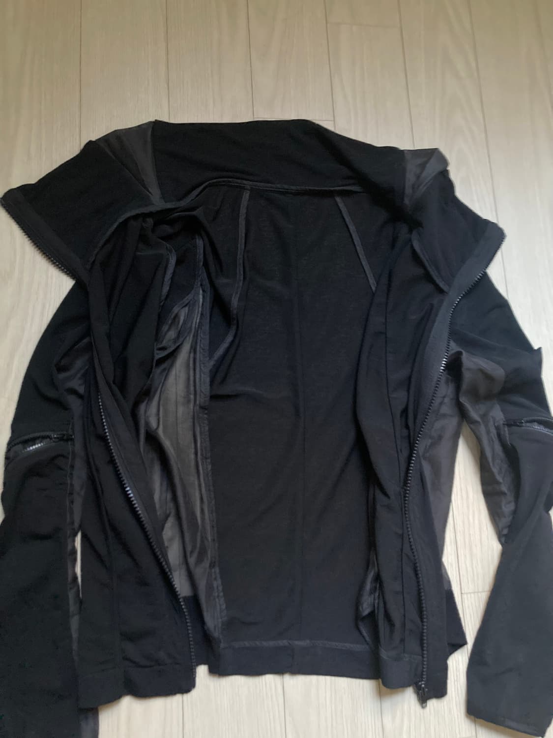 mesh 4 zipper black zipup 상품이미지4