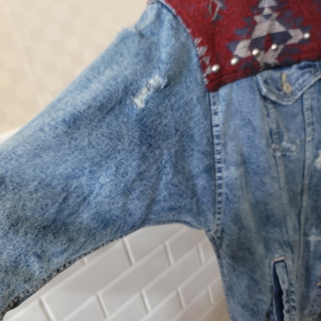 자라 뽀글이 데님 자켓  상품이미지4