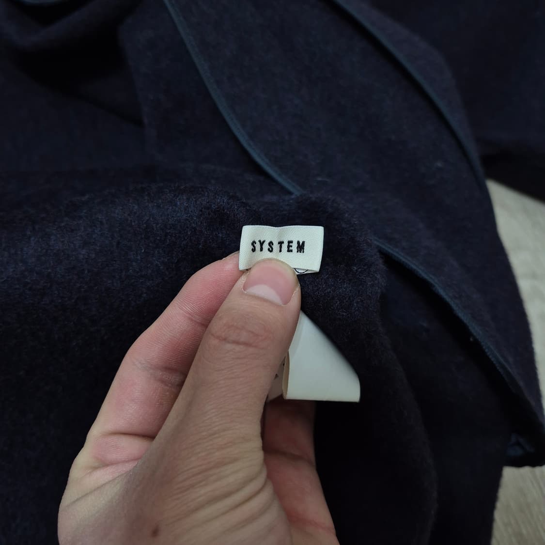 한섬 시스템 여성 핸드메이드 모직 캐시미어 코트 82-94-160 상품이미지6