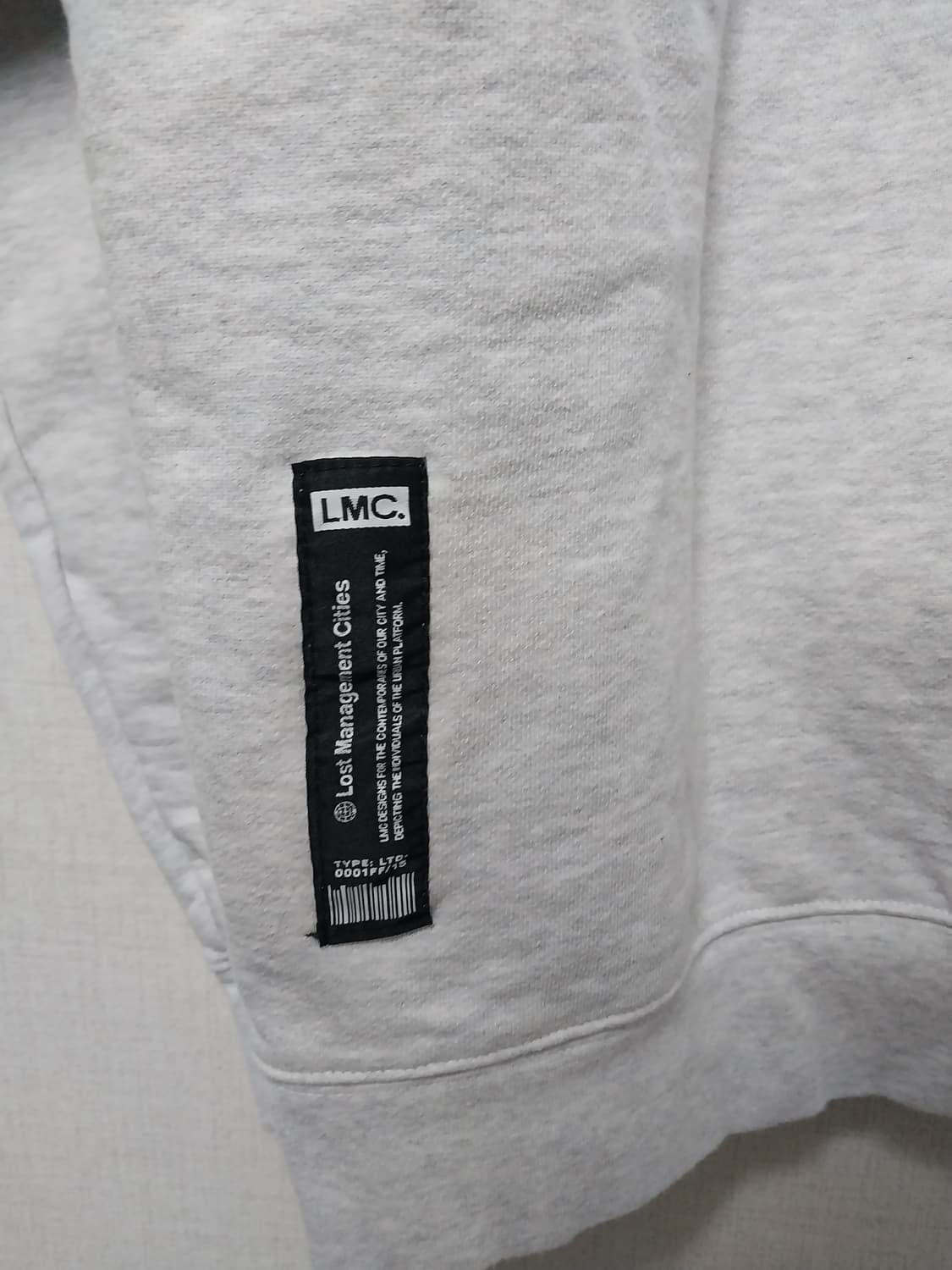 LMC 그레이 기본 후드티 상품이미지5