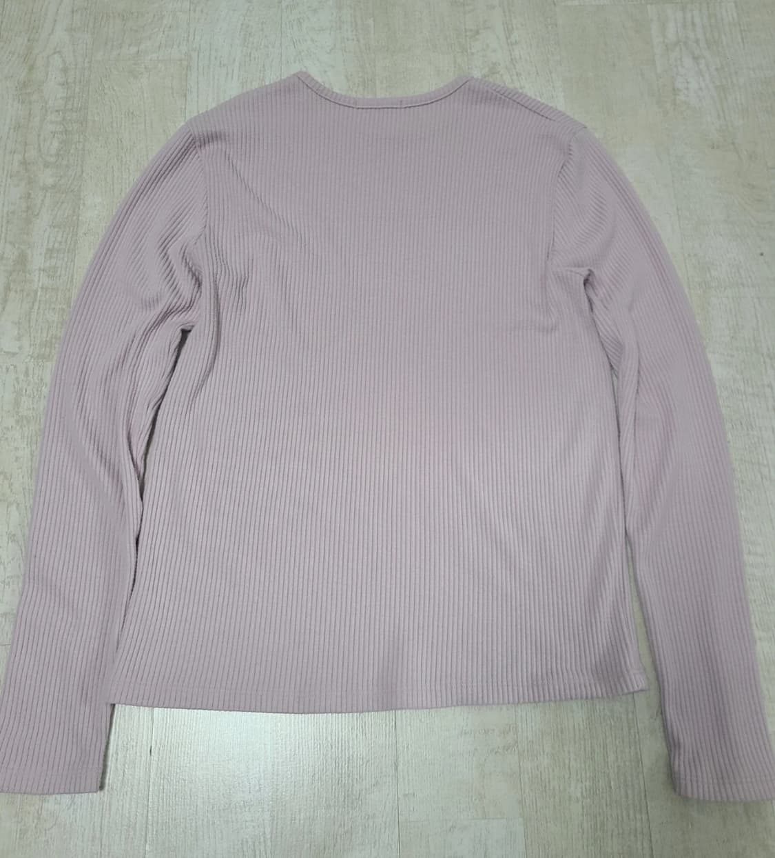 분홍색 골지 면 티 상품이미지2