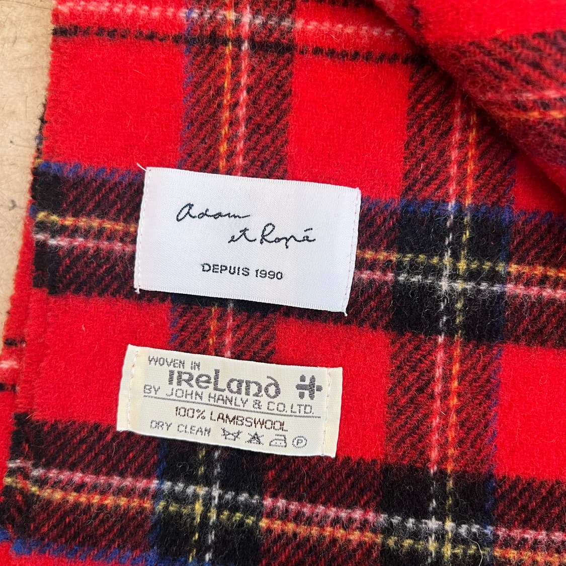 adam et rope x john hanly 체크 머플러 상품이미지5