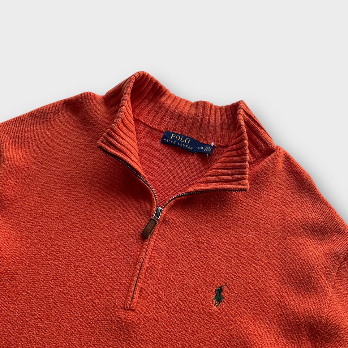 폴로 오렌지 하프 집업 니트 반집업 상품이미지2