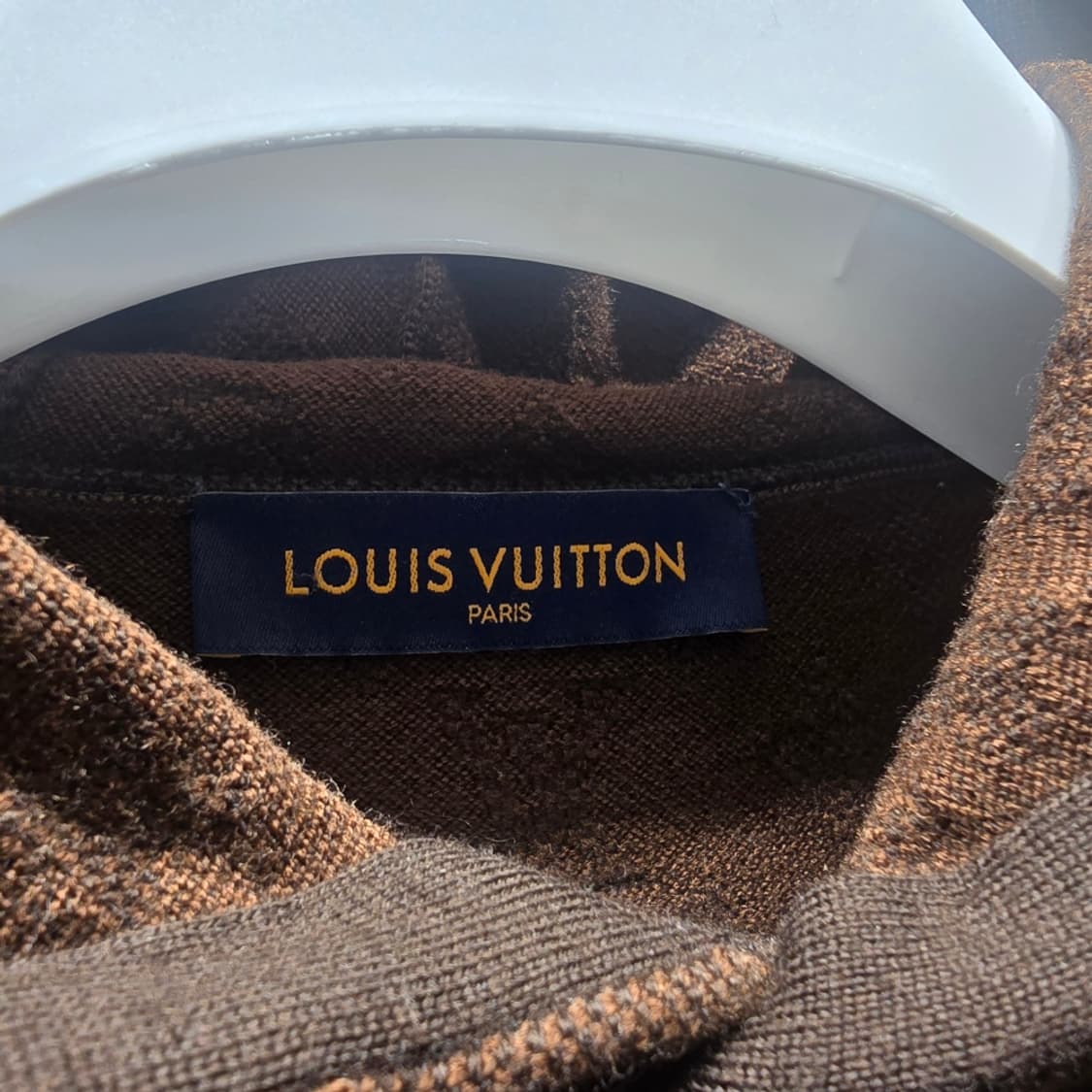 [중고/정품] 루이비통 모노그램 풀오버 니트 후드티 브라운 M 상품이미지4