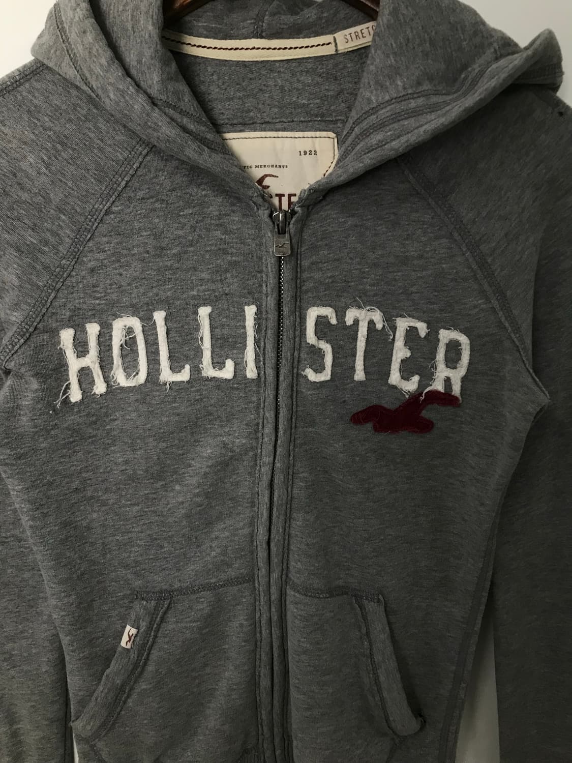 홀리스터 y2k 와투케 딱붙 그레이 후드집업 상품이미지5