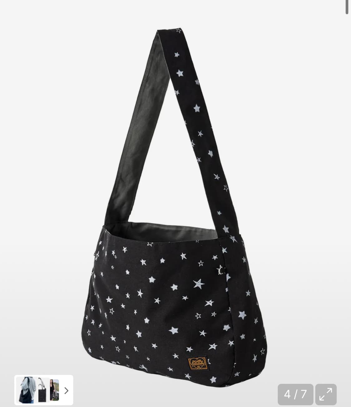 스타 프린팅 리버시블 백_ 블랙 & 차콜 상품이미지1