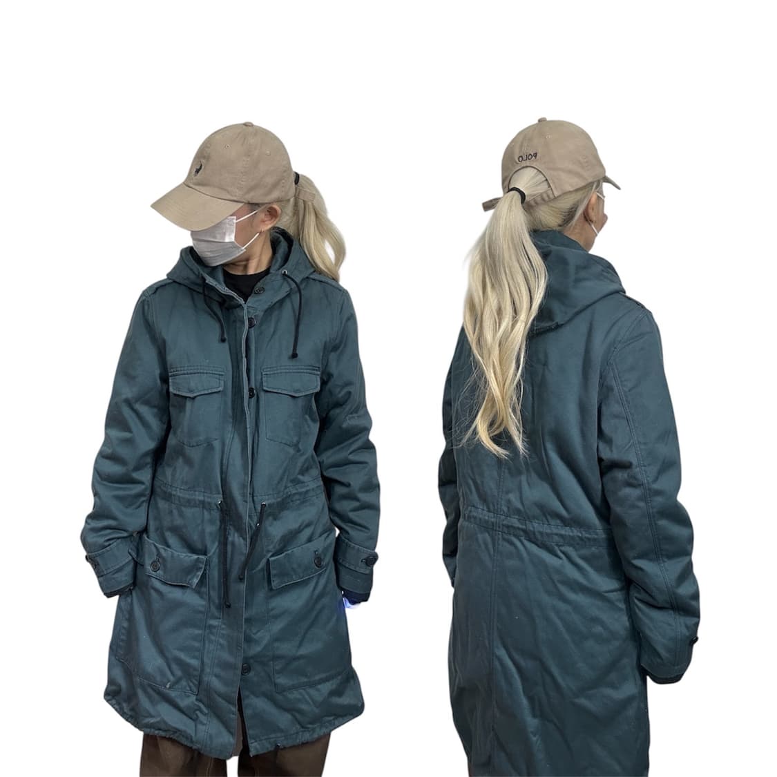 리바이스 그린 투홀스 탭 m-51 피쉬테일 복각 후드 밀리터리 자켓 L 상품이미지1