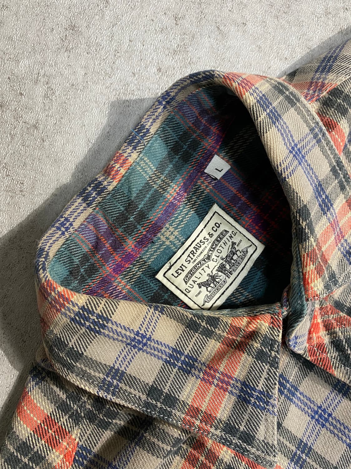 [L] Levi's 501 리바이스 웨스턴 체크셔츠 상품이미지9