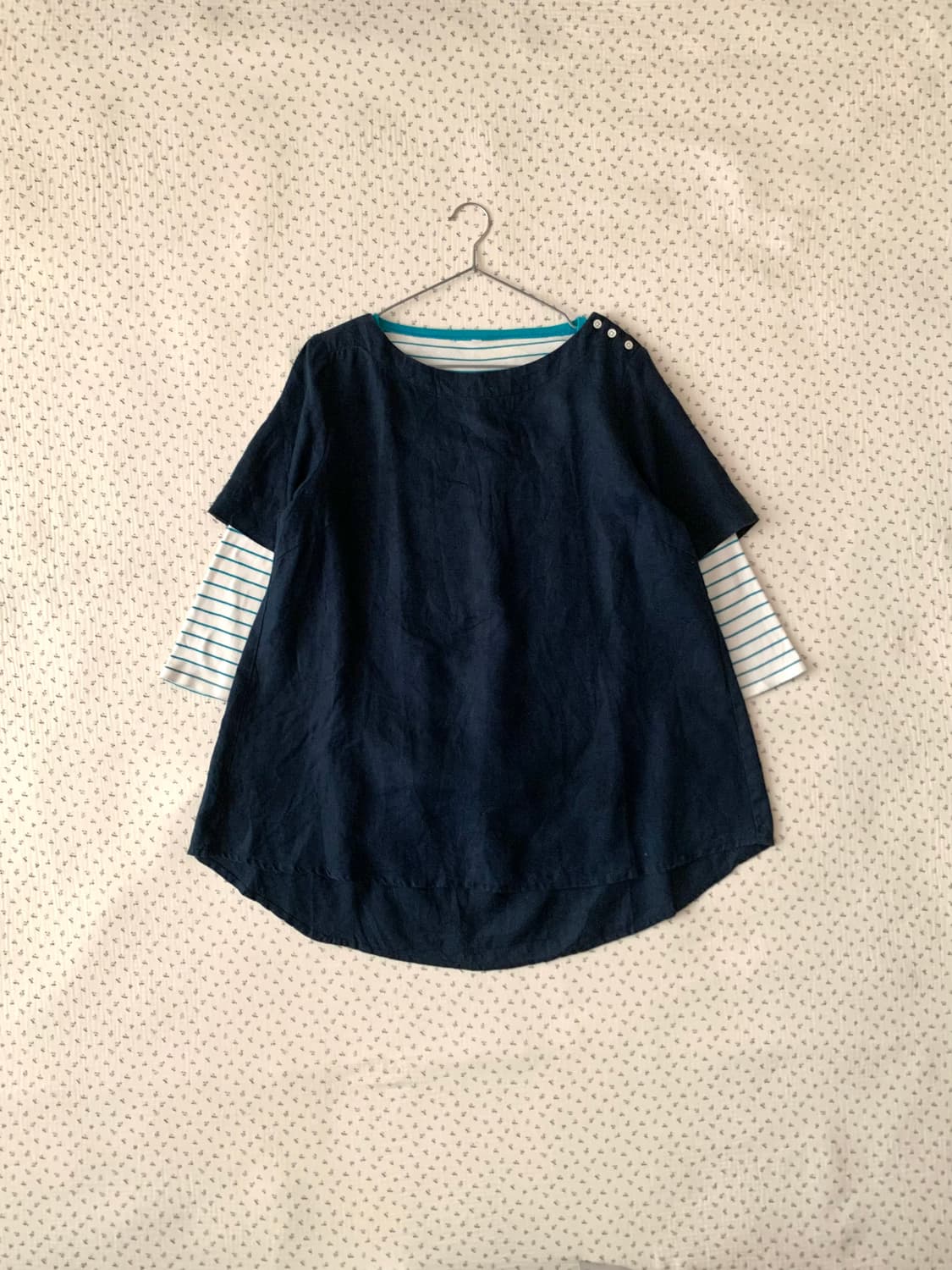 하구미 청록민트 스트라이프 7부티 상품이미지2