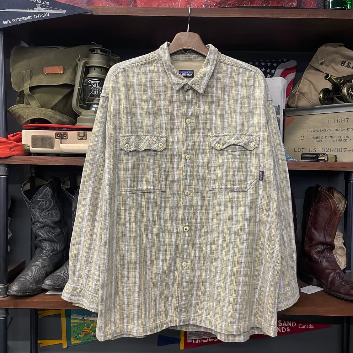 00s 파타고니아 오가닉 코튼 포켓 플란넬 셔츠 상품이미지1