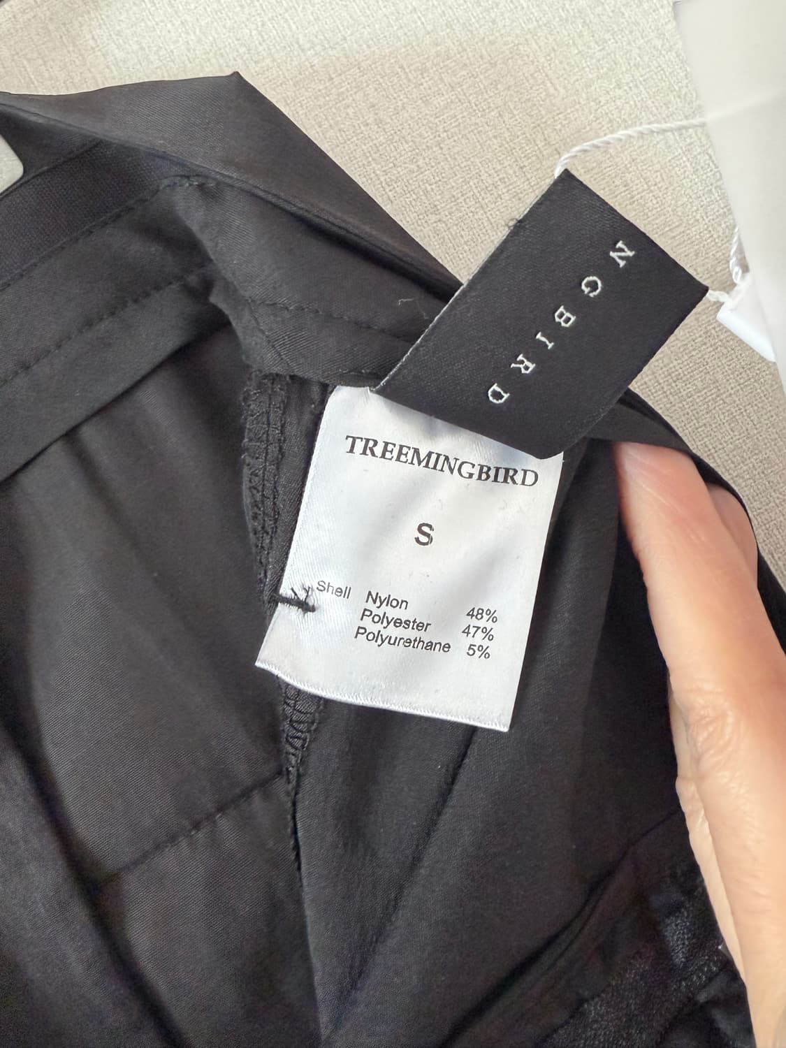 트리밍버드 핀턱 와이드 슬랙스 블랙 상품이미지4