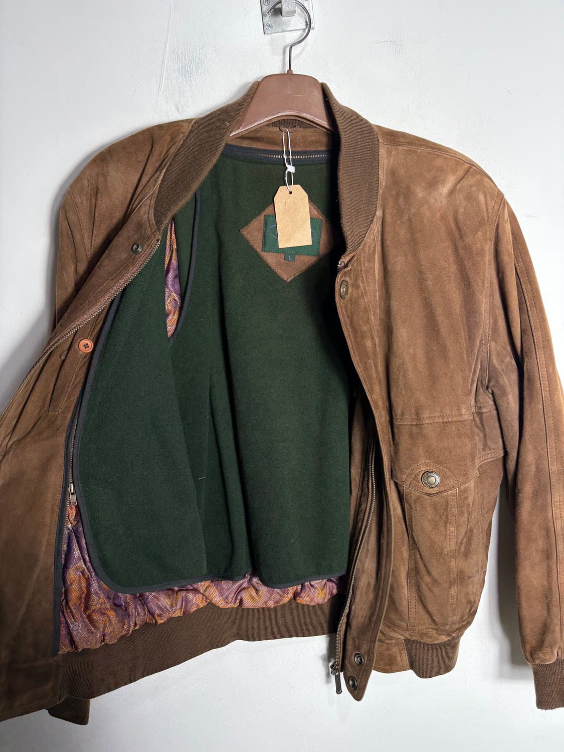 갤럭시 염소가죽 스웨이드 봄버 자켓 상품이미지4