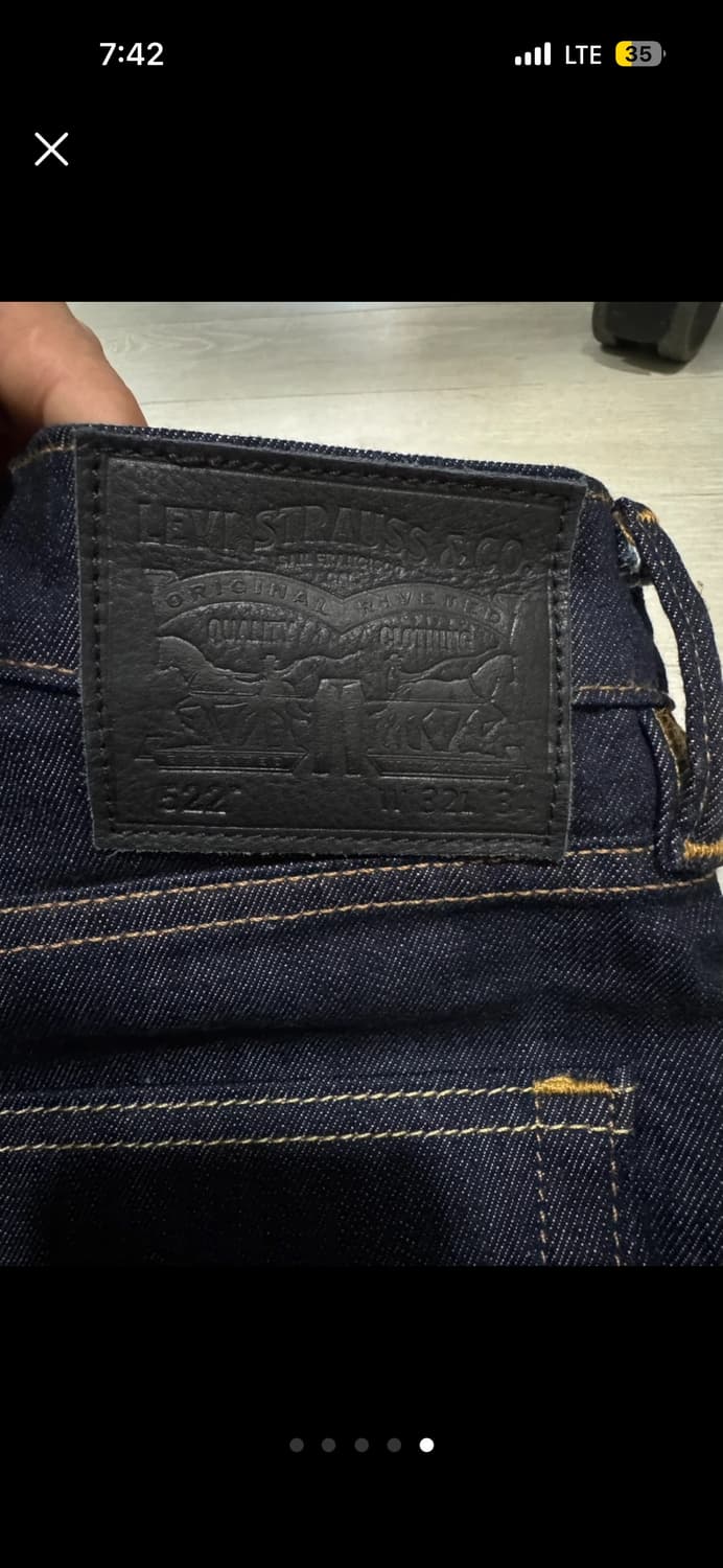 리바이스 522 인디고 데님 팬츠 W32 L34 상품이미지3