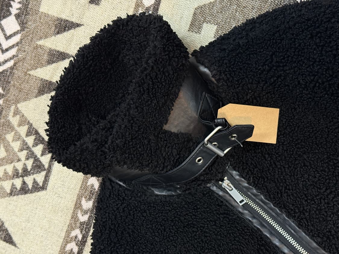 MIXXO 블랙 무스탕 자켓  상품이미지6