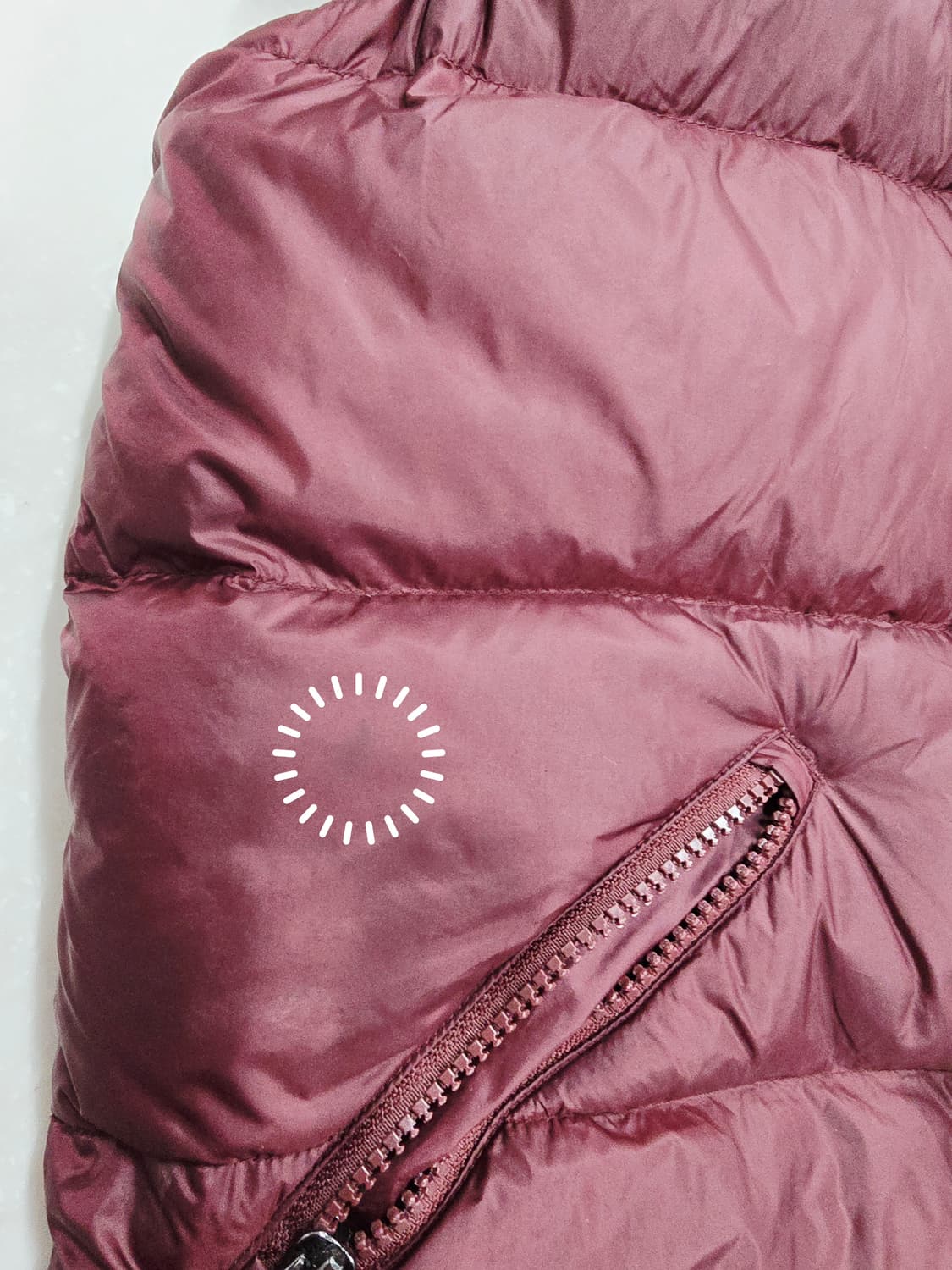 마시모두띠키즈  후드 다운패딩 조끼 버건디 상품이미지9