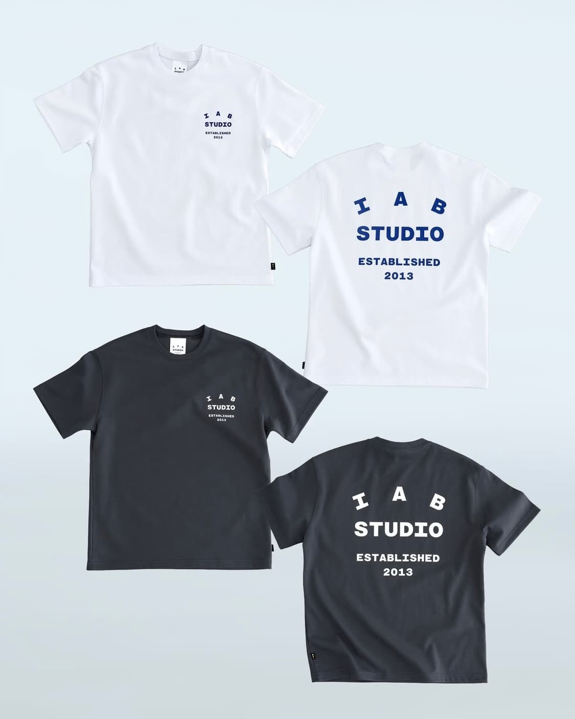 [L / XL] 아이앱 스튜디오 26 반팔 티셔츠 (화이트 / 차콜) 상품이미지2