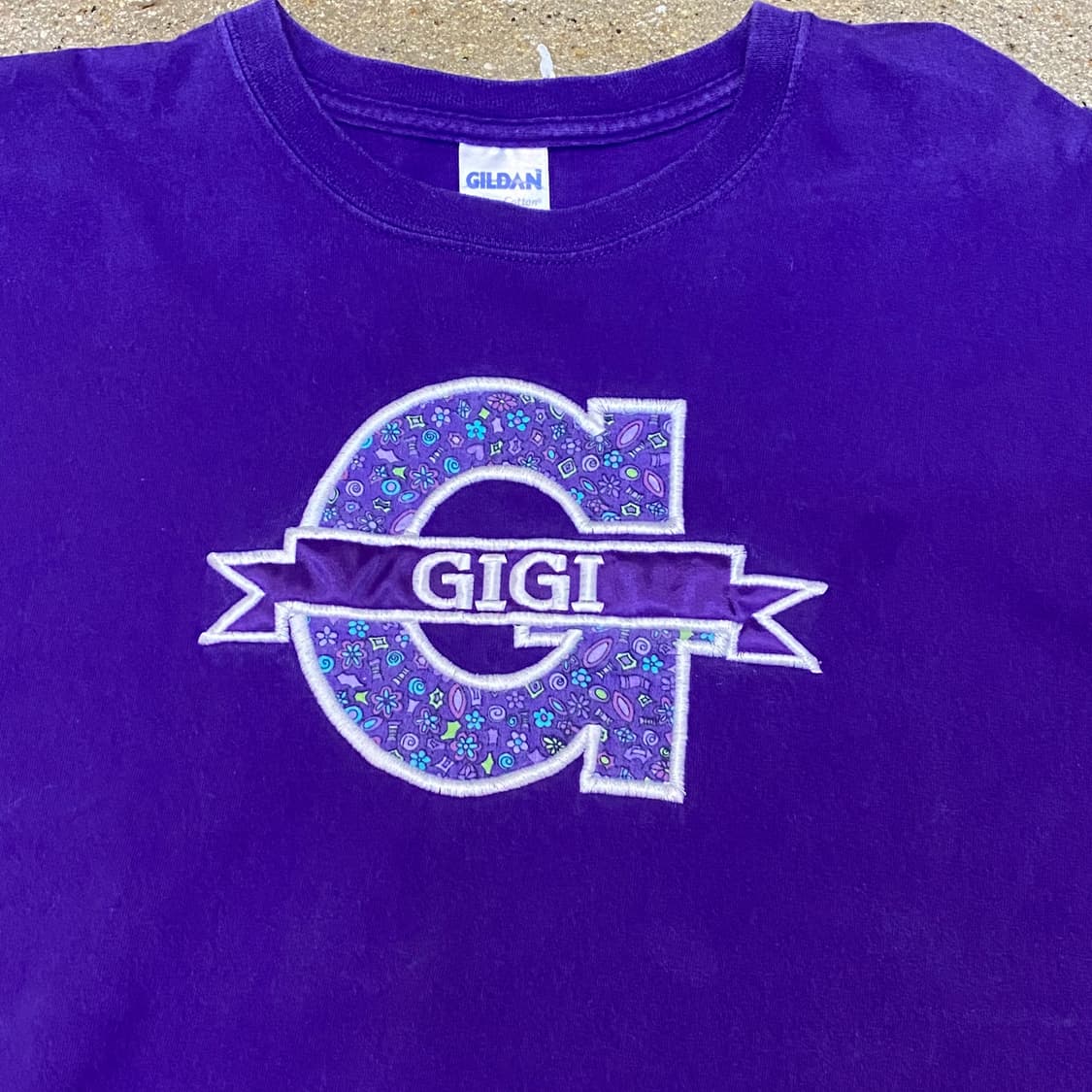 미국 빈티지 길단 GIGI 보라색 포인트 반팔티 상품이미지3