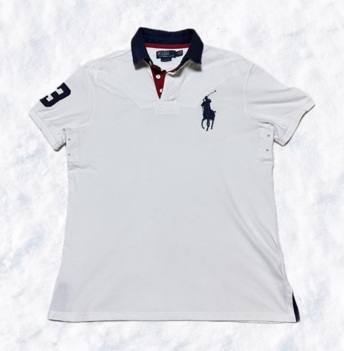 폴로 랄프로렌 빅포니 흰파 반팔 상품이미지1