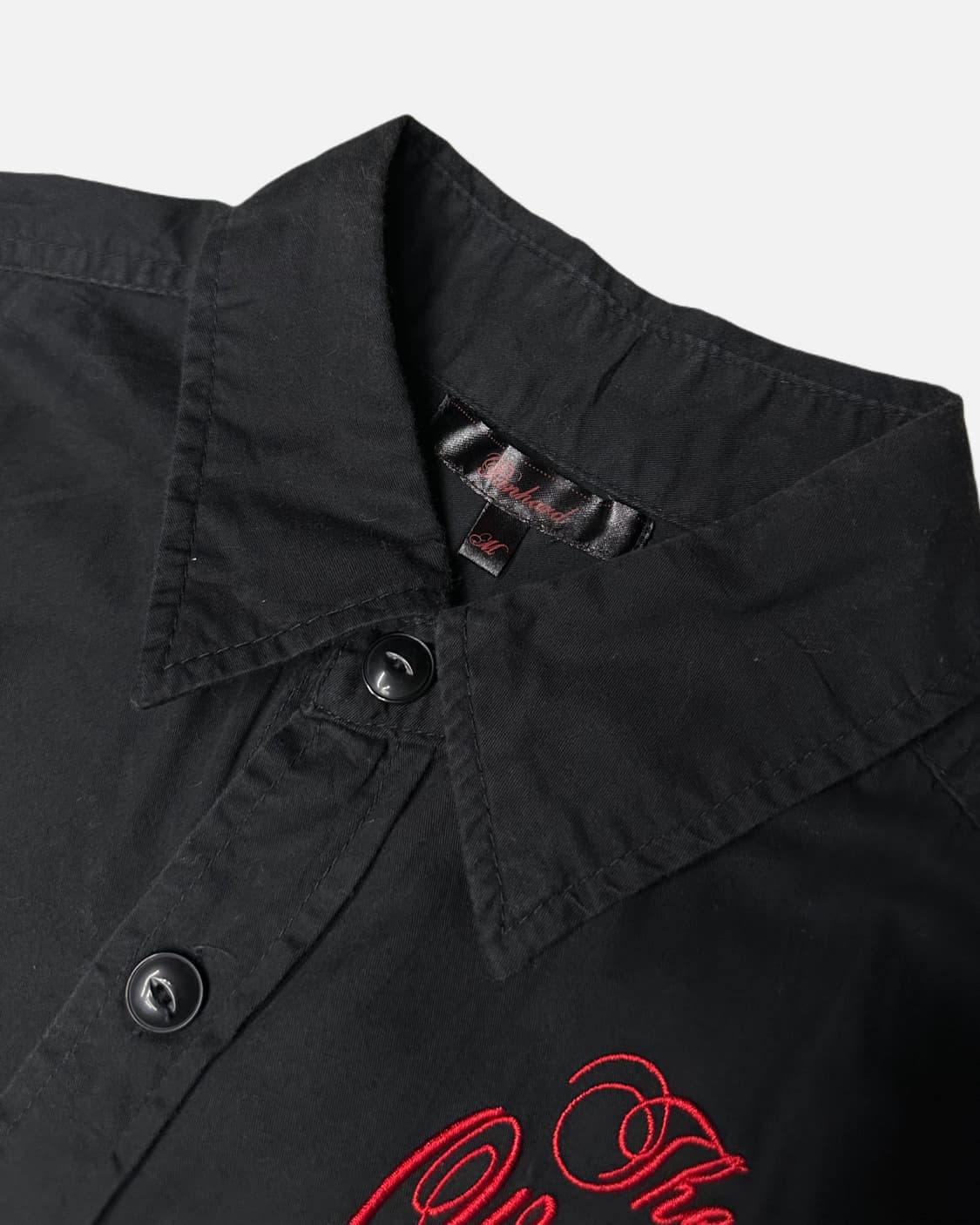 PANHARD red skull emberoidery shirt 상품이미지4