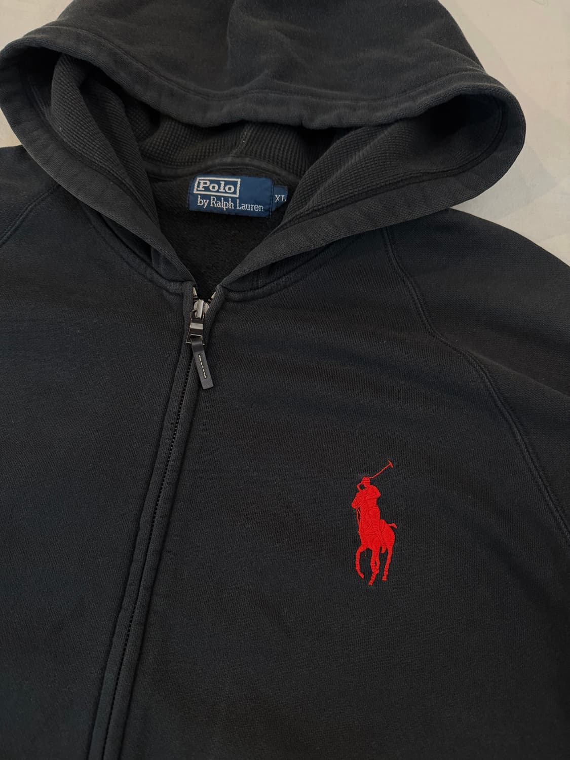 폴로 랄프로렌 빅포니 치프키프 후드집업 블랙 레드 상품이미지2