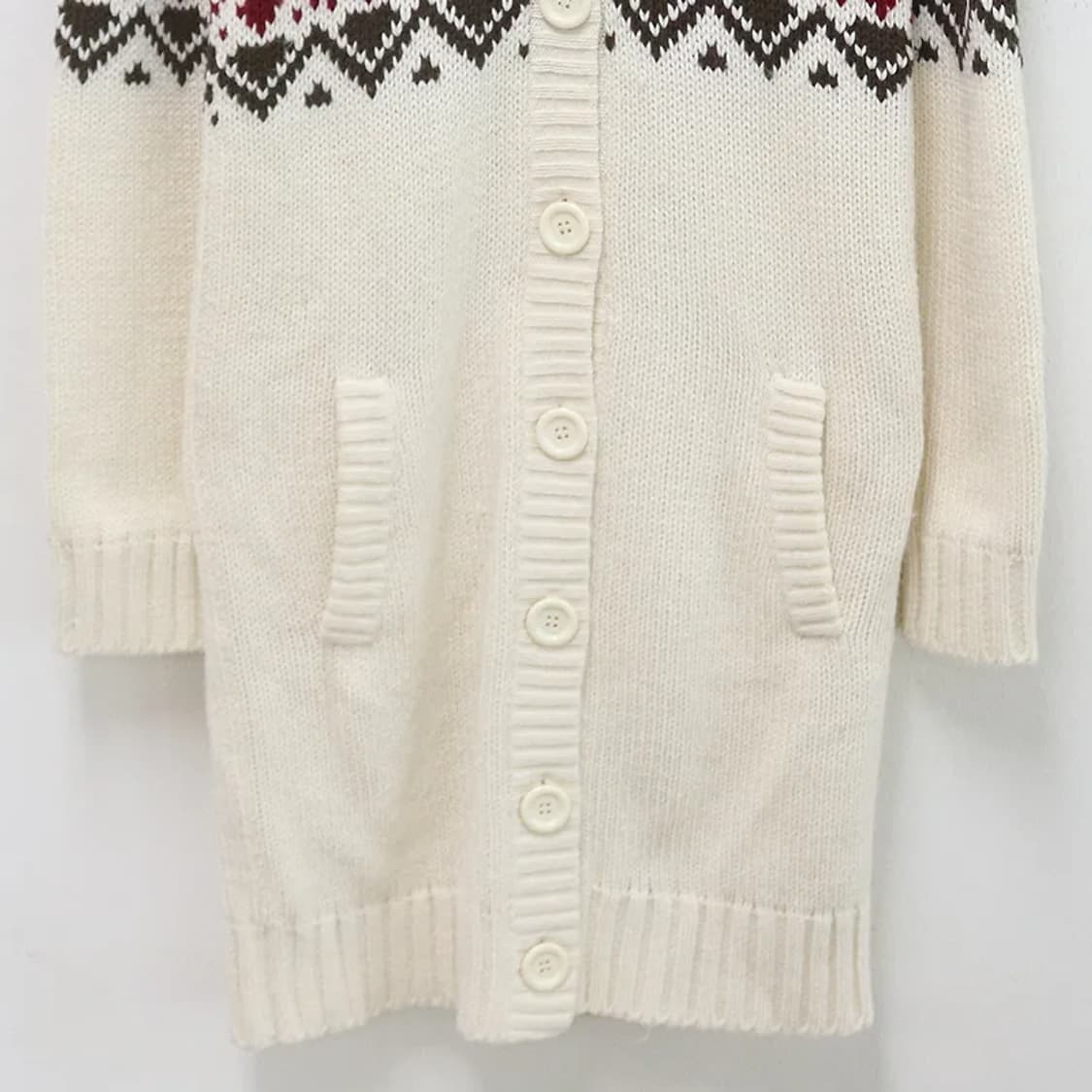 J-HONEY 노르딕 울 혼방 롱 니트 가디건 63301 상품이미지4