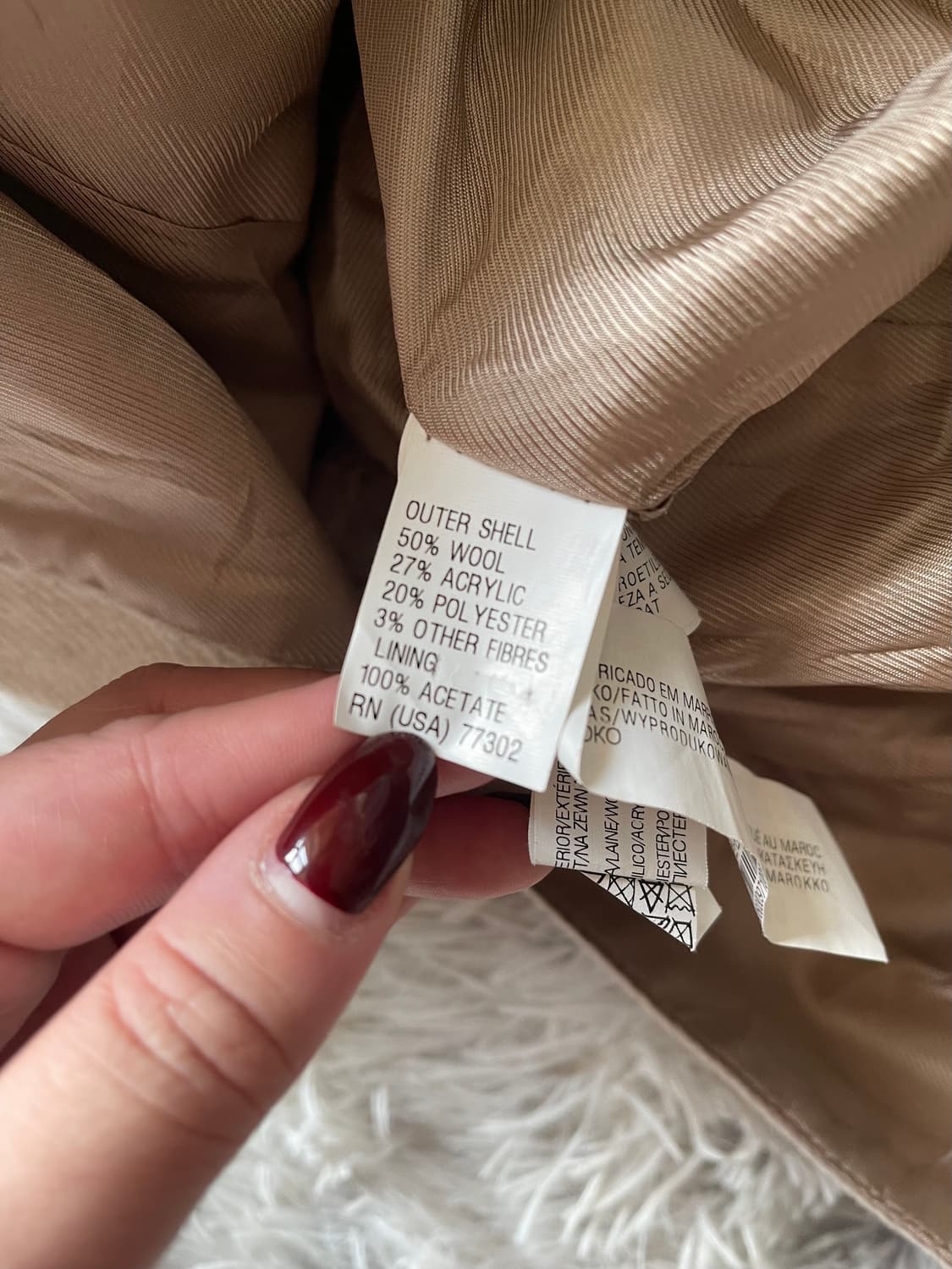 자라 베이직 아이보리 울 코트 상품이미지3