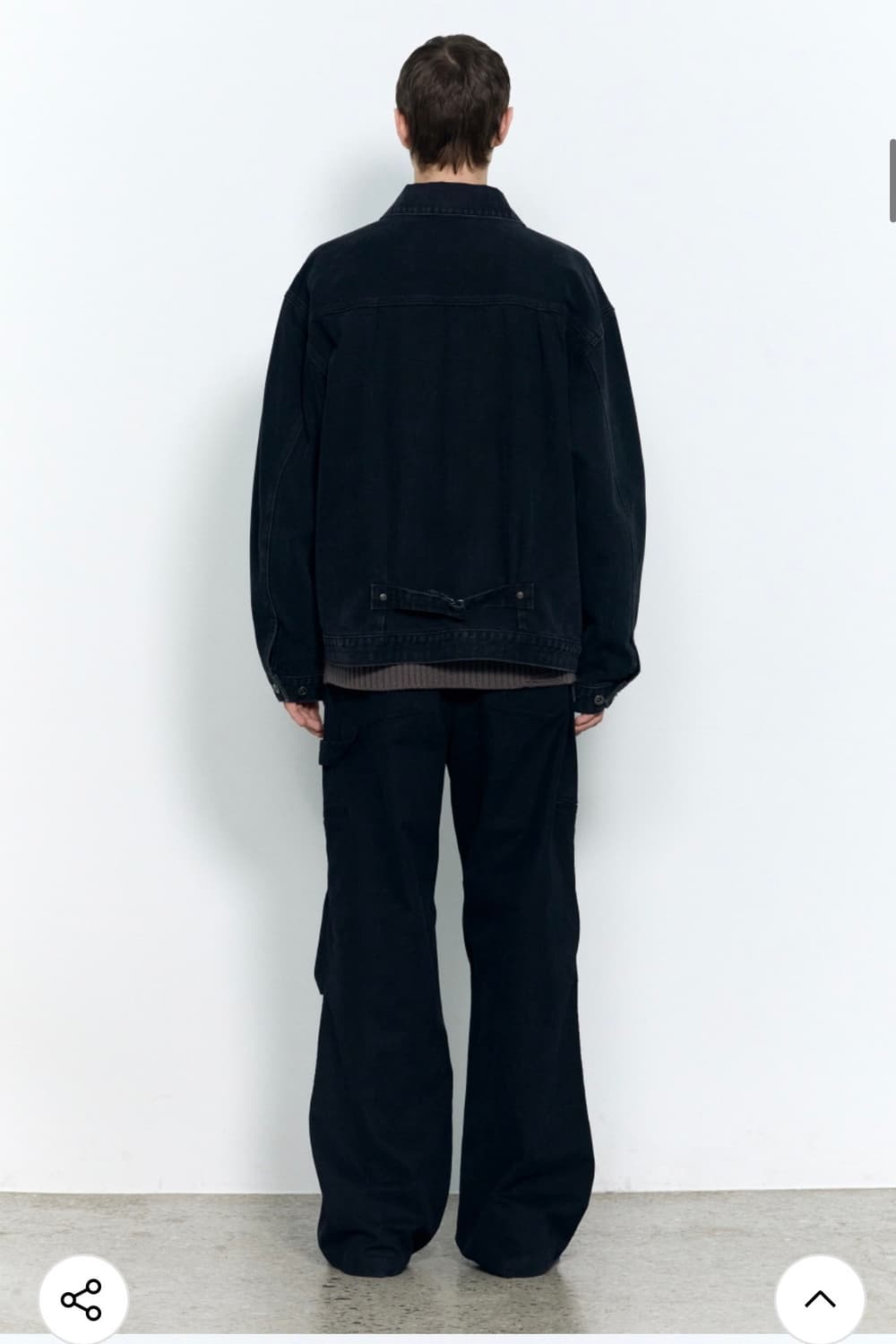 (M) 인사일런스 TYPE-1 데님 자켓 WASHED BLACK 판매 상품이미지5
