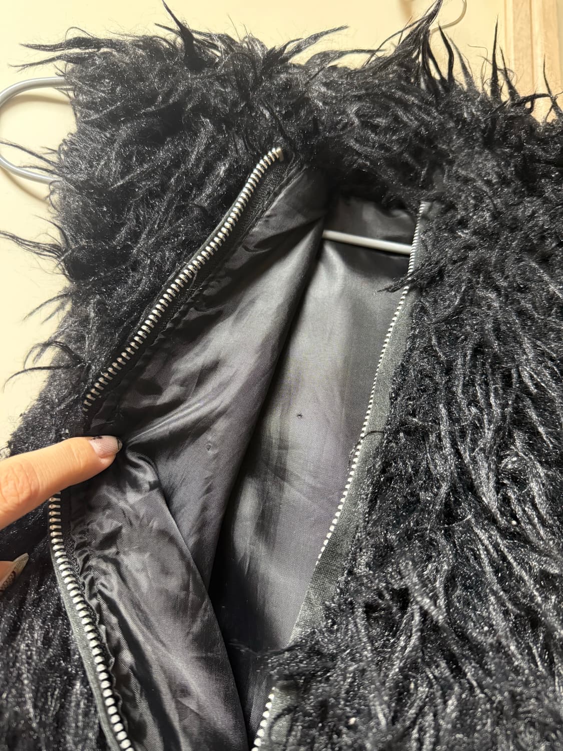 fur hood zipup vest 상품이미지4