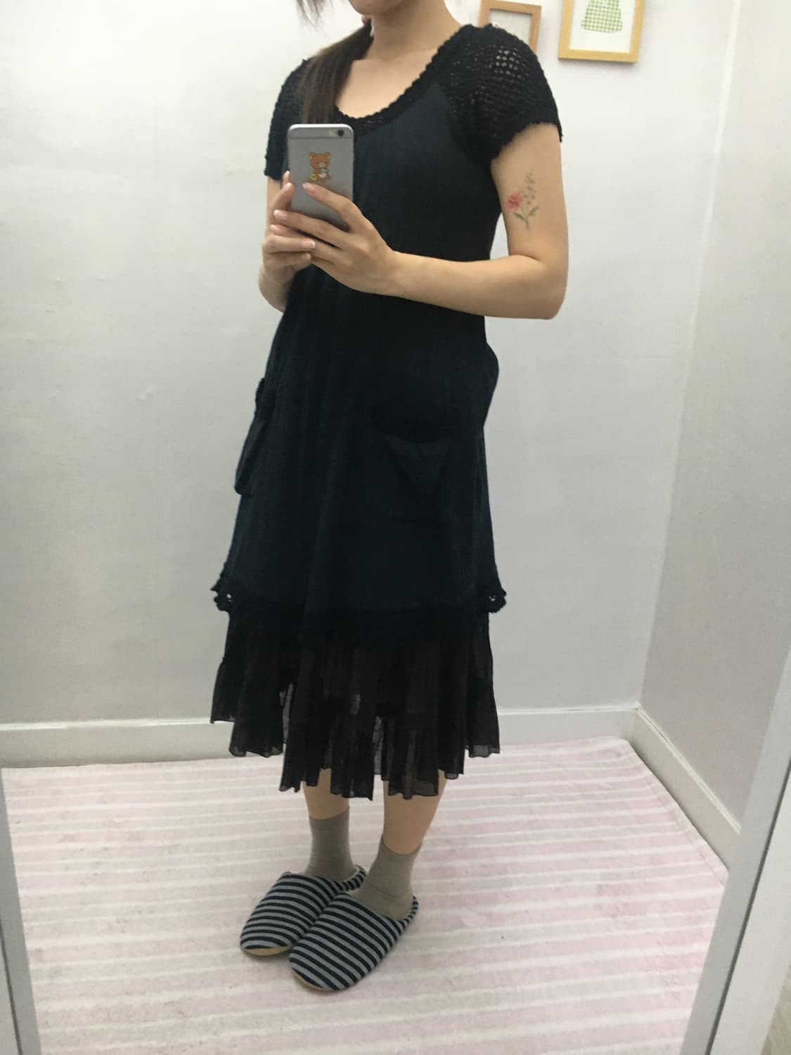 뜨개 소매 원피스 상품이미지4