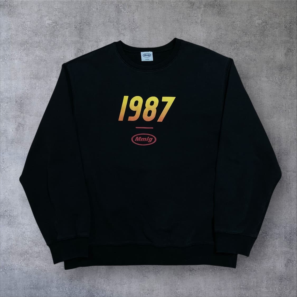 Mmlg 1987 빅로고 블랙 맨투맨 상품이미지1