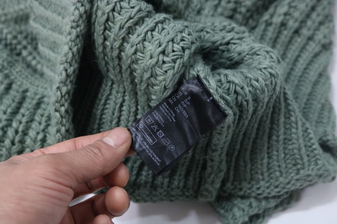 세이지 그린 청키 크롭 터틀넥 니트 상품이미지8