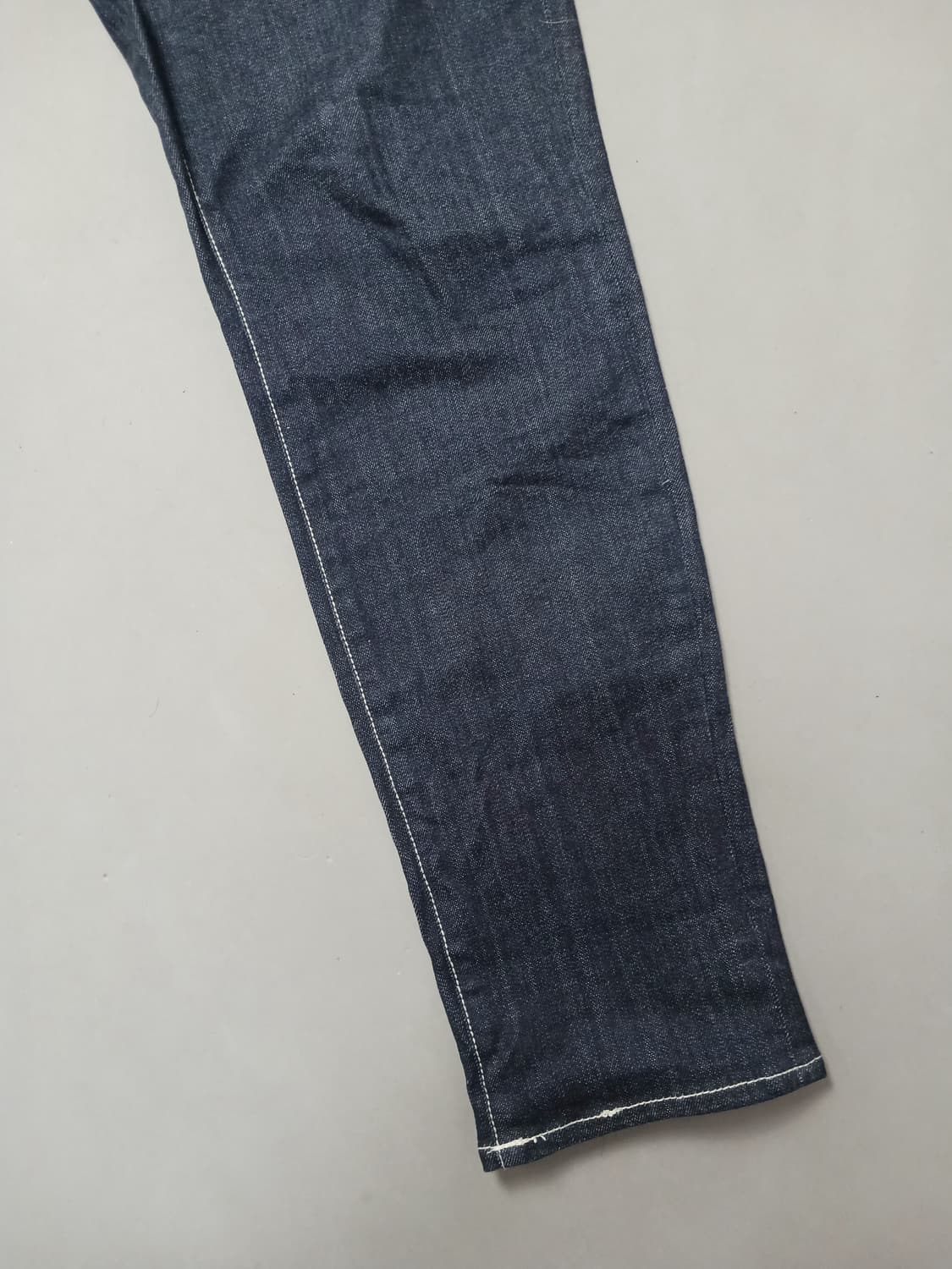 [34] 티비제이 진청 생지 슬림 테이퍼드진 청바지 상품이미지5