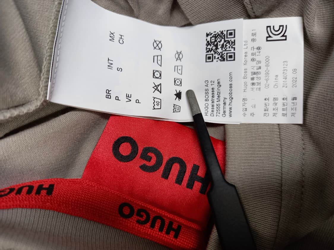 새 휴고 보스 남성 춘추 박시핏 티셔츠 90-100 상품이미지9