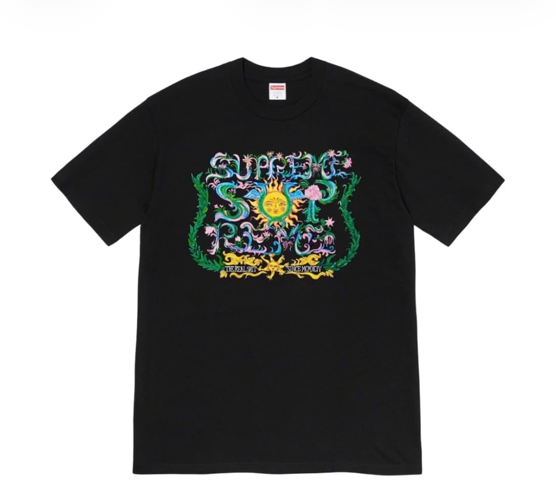[L] supreme 슈프림 크레스트 반팔 티셔츠 블랙 상품이미지1