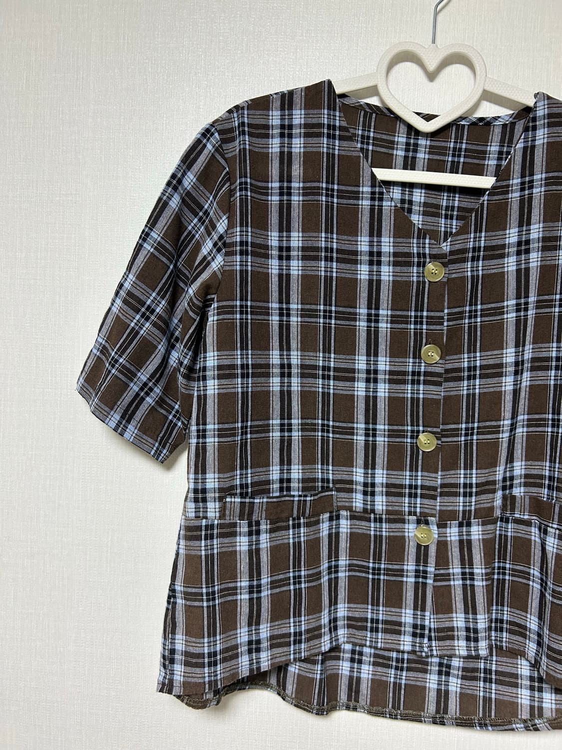 체크 반팔 셔츠 상품이미지3