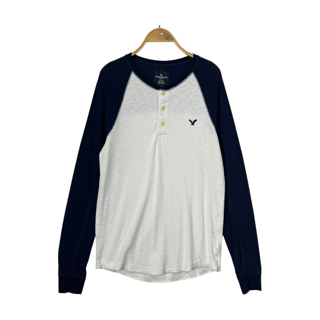 [AMERICAN EAGLE] 아메리칸이글 나그랑 헨리넥 배색 롱슬리브 상품이미지1
