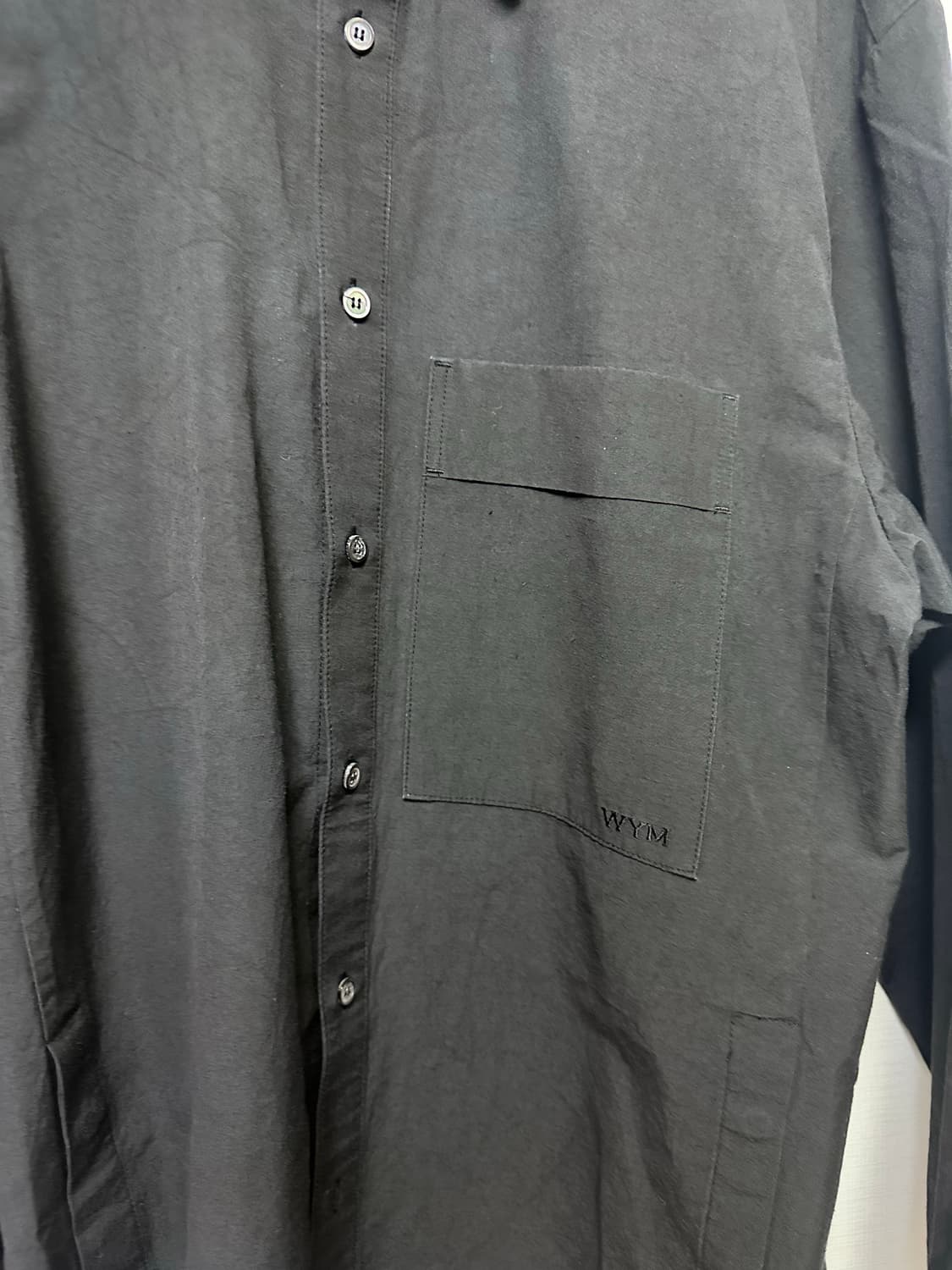 우영미 코튼 블랙 셔츠 상품이미지4