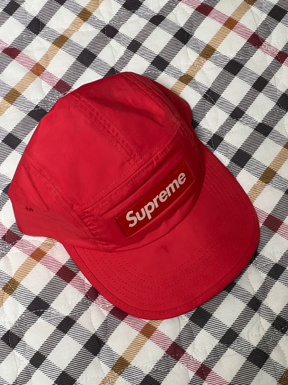 슈프림 인셋 젤 캠프캡 레드 22ss 상품이미지2