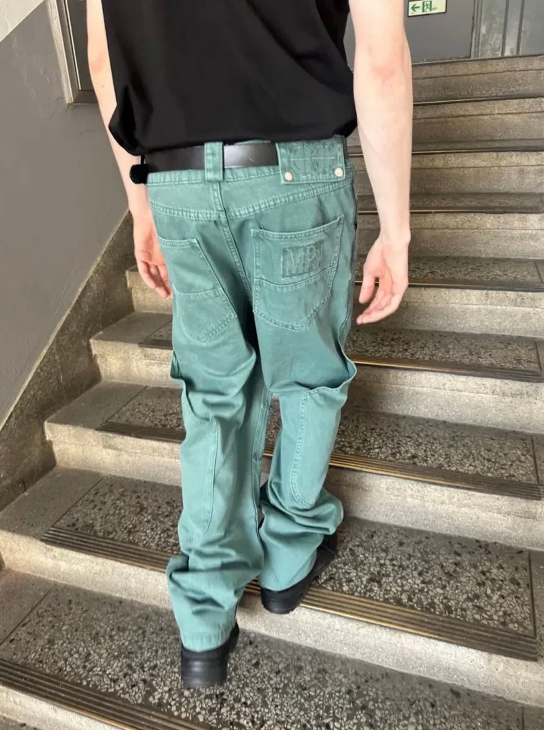 플라스틱 프로덕트 포켓 팬츠 에메랄드 상품이미지1